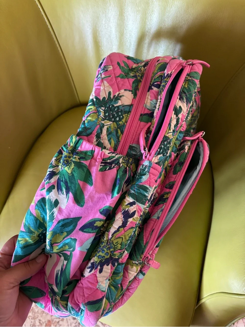 Vera Bradley Tropical Paradise Campus Backpack Pink Floral Retired